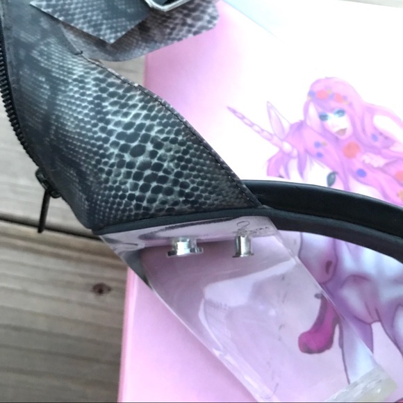 Jeffrey Campbell “Soirée” Snake Print Sandal - Picture 3 of 5